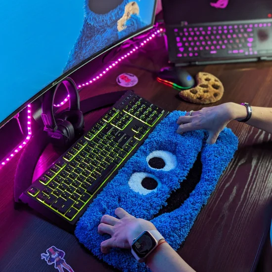 Get Cozy at Work | 3D Keyboard Rug & Cookie Mouse Rug Combo